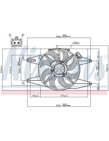Ventilador, refrigeración del motor Nissens 85105 - NISSENS VENTILADOR ALFA ROMEO MEYLE-ORIGINAL Quality