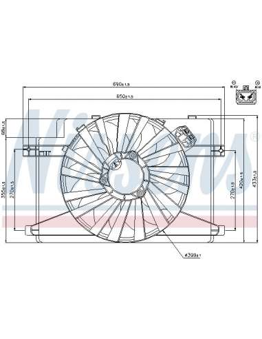 Ventilador, refrigeración del motor Nissens 85106 - NISSENS ALFA ROMEO 147 JTD 00 MEYLE-ORIGINAL Quality