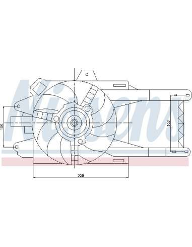 Ventilador, refrigeración del motor Nissens 85117 - NISSENS LANCIA Y 00- MEYLE-ORIGINAL Quality