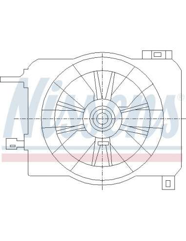 Ventilador, refrigeración del motor Nissens 85419 - NISSENS CHEVROLET CAVALIER 95
