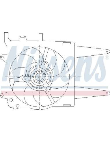Ventilador, refrigeración del motor Nissens 85431 - NISSENS FIAT STRADA 1.2AC 9
