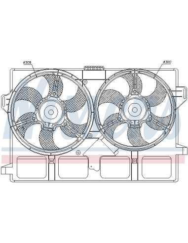 Ventilador, refrigeración del motor Nissens 85440 - NISSENS JAGUAR XK8 96-