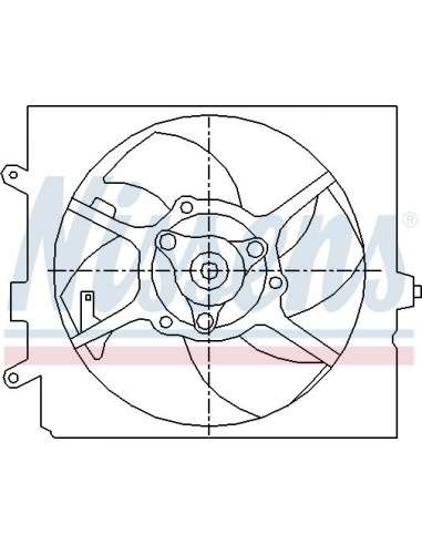 Ventilador, refrigeración del motor Nissens 85443 - NISSENS MITSUBISHI CARISMA 1.