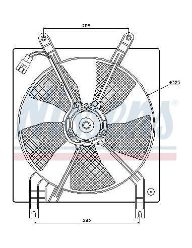 Ventilador, refrigeración del motor Nissens 85447 - NISSENS MITSUBISHI ECLIPSE 2.