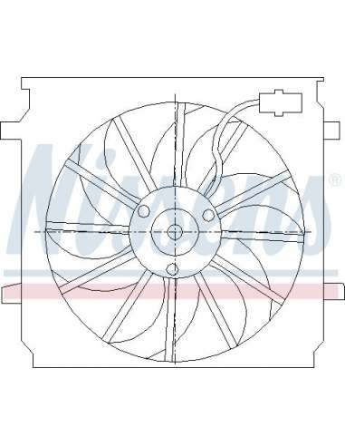 Ventilador, refrigeración del motor Nissens 85452 - NISSENS JEEP LIBERTY 2.4 02-