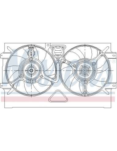 Ventilador, refrigeración del motor Nissens 85469 - NISSENS VENTILADOR VOLKSWAGEN