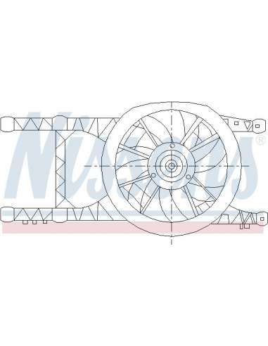 Ventilador, refrigeración del motor Nissens 85484 - NISSENS RENAULT LAGUNA 1.8-2.