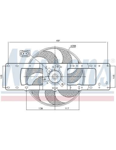 Ventilador, refrigeración del motor Nissens 85499 - NISSENS VENTILADOR RENAULT CL