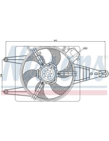 Ventilador, refrigeración del motor Nissens 85506 - NISSENS LANCIA LYBRA 99-