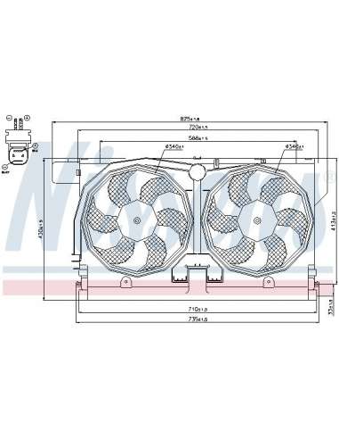 Ventilador, refrigeración del motor Nissens 85513 - NISSENS VENTILADOR PEUGEOT 40