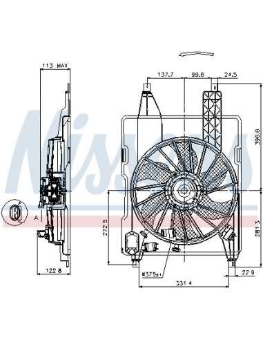Ventilador, refrigeración del motor Nissens 85515 - NISSENS VENTILADOR RENAULT CL