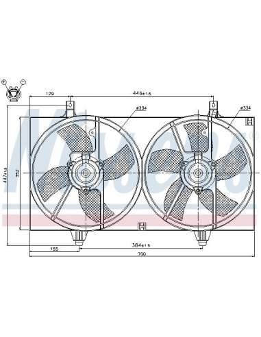 Ventilador, refrigeración del motor Nissens 85526 - NISSENS VENTILADOR NISSAN ALM