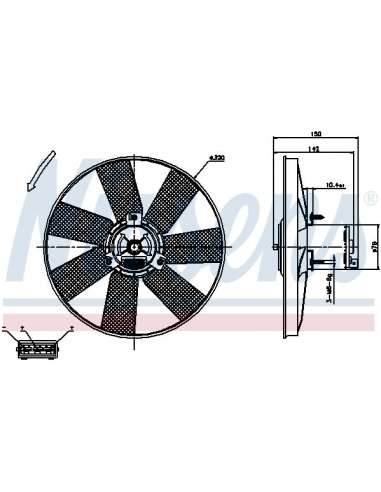 Ventilador, refrigeración del motor Nissens 85538 - NISSENS VENTILADOR VOLKSWAGEN