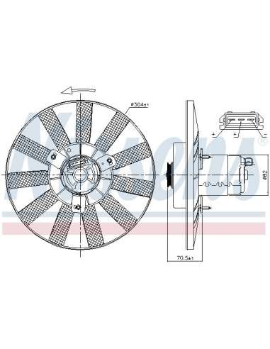 Ventilador, refrigeración del motor Nissens 85539 - NISSENS VENTILADOR VOLKSWAGEN