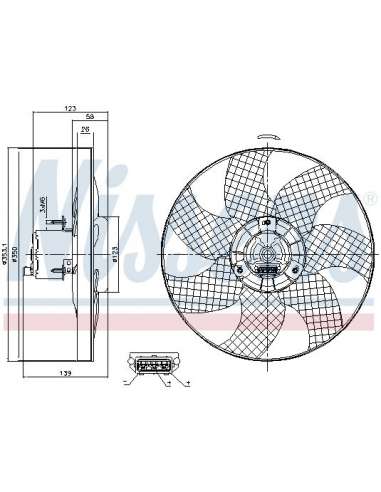 Ventilador, refrigeración del motor Nissens 85542 - NISSENS VENTILADOR VOLKSWAGEN