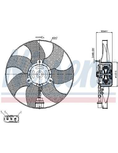Ventilador, refrigeración del motor Nissens 85543 - NISSENS VENTILADOR VOLKSWAGEN