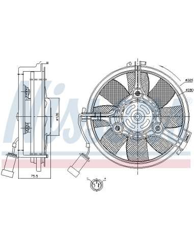 Ventilador, refrigeración del motor Nissens 85546 - NISSENS VENTILADOR VOLKSWAGEN