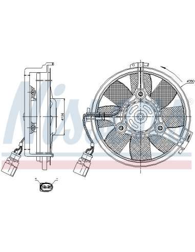 Ventilador, refrigeración del motor Nissens 85547 - NISSENS VENTILADOR VOLKSWAGEN