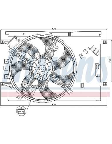 Ventilador, refrigeración del motor Nissens 85563 - NISSENS VENTILADOR FIAT PUNTO