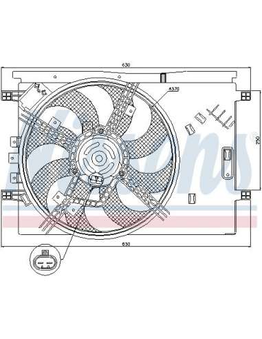 Ventilador, refrigeración del motor Nissens 85564 - NISSENS VENTILADOR FIAT PUNTO