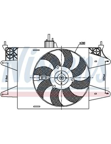 Ventilador, refrigeración del motor Nissens 85572 - NISSENS VENTILADOR FIAT DOBLO