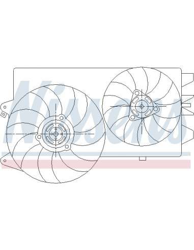 Ventilador, refrigeración del motor Nissens 85573 - RADIADOR NISSENS