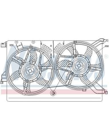 Ventilador, refrigeración del motor Nissens 85578 - NISSENS VENTILADOR FIAT CROMA