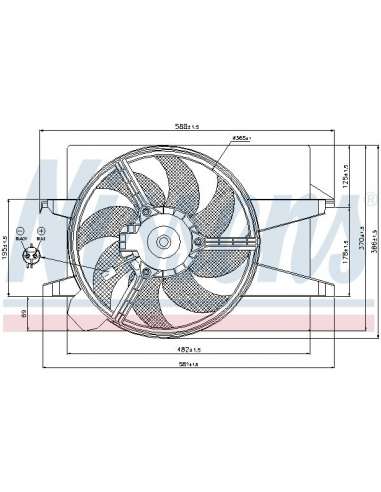 Ventilador, refrigeración del motor Nissens 85583 - NISSENS VENTILADOR FORD FIEST
