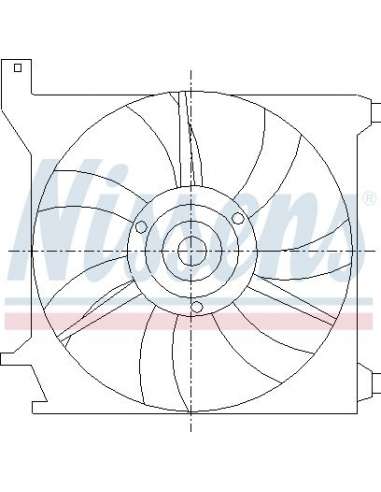 Ventilador, refrigeración del motor Nissens 85588 - NISSENS KIA CERATO 04-