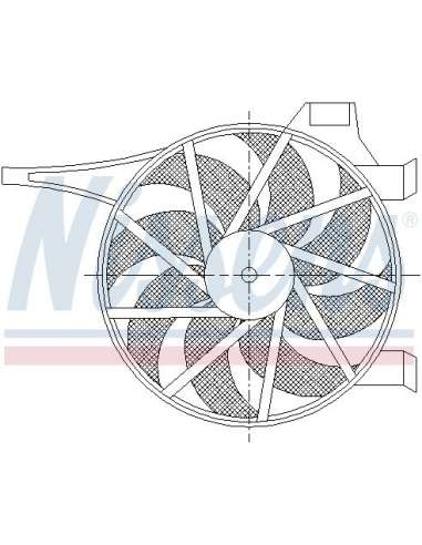 Ventilador, refrigeración del motor Nissens 85596 - NISSENS OPEL CORSA C 00-