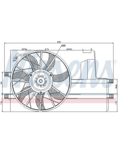 Ventilador, refrigeración del motor Nissens 85604 - NISSENS VENTILADOR MERCEDES A