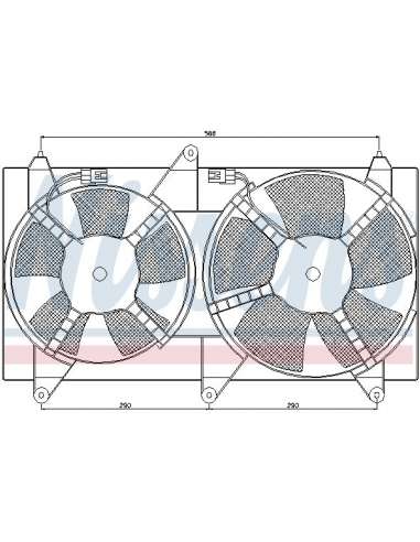 Ventilador, refrigeración del motor Nissens 85611 - NISSENS VENTILADOR CHEVROLET