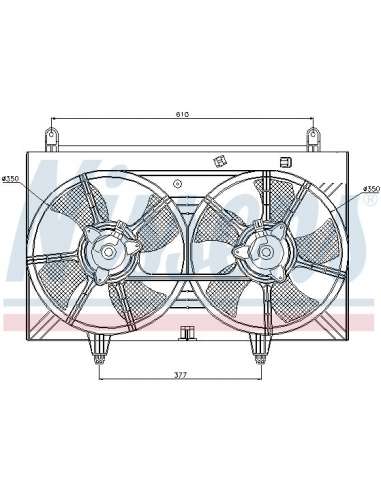 Ventilador, refrigeración del motor Nissens 85615 - NISSENS VENTILADOR INFINITI F