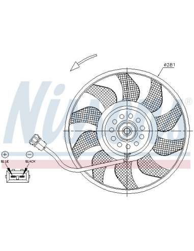 Ventilador, refrigeración del motor Nissens 85618 - NISSENS VENTILADOR VOLKSWAGEN