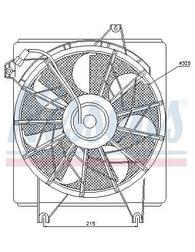 Ventilador, refrigeración del motor Nissens 85622 - NISSENS VENTILADOR HYUNDAI CO