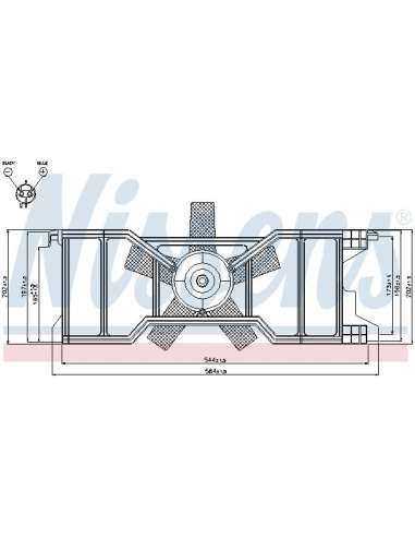 Ventilador, refrigeración del motor Nissens 85630 - NISSENS VENTILADOR FORD FIEST