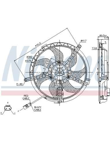 Ventilador, refrigeración del motor Nissens 85632 - NISSENS VENTILADOR MINI MINI