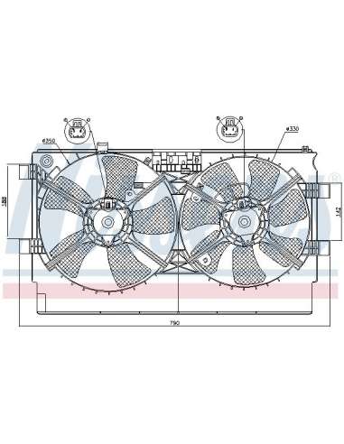 Ventilador, refrigeración del motor Nissens 85635 - NISSENS VENTILADOR MITSUBISHI