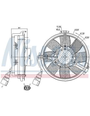 Ventilador, refrigeración del motor Nissens 85639 - NISSENS VENTILADOR AUDI RS 4