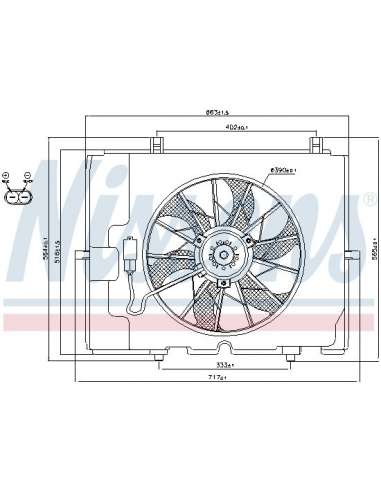 Ventilador, refrigeración del motor Nissens 85653 - NISSENS VENTILADOR MERCEDES E