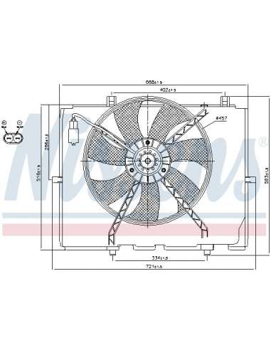 Ventilador, refrigeración del motor Nissens 85654 - NISSENS VENTILADOR MERCEDES E