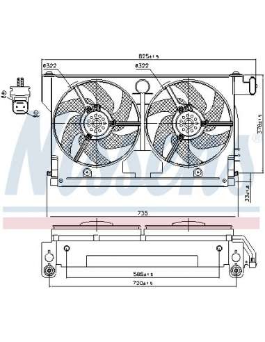 Ventilador, refrigeración del motor Nissens 85661 - RADIADOR NISSENS