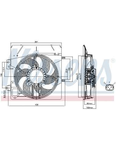 Ventilador, refrigeración del motor Nissens 85670 - RADIADOR NISSENS