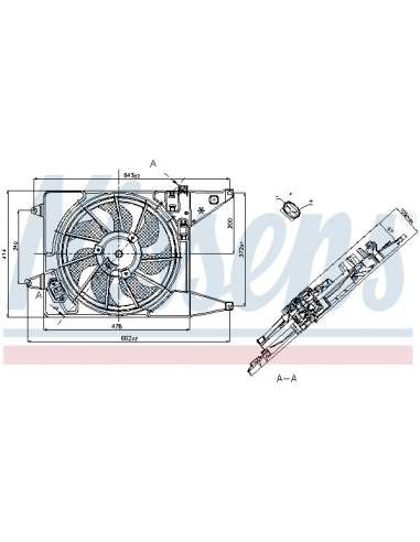 Ventilador, refrigeración del motor Nissens 85710 - NISSENS VENTILADOR DACIA SAND