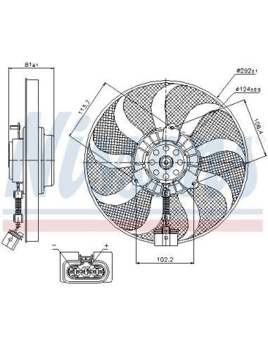 Ventilador, refrigeración del motor Nissens 85715 - NISSENS VENTILADOR VOLKSWAGEN