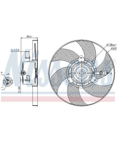 Ventilador, refrigeración del motor Nissens 85719 - NISSENS VENTILADOR VOLKSWAGEN
