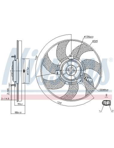 Ventilador, refrigeración del motor Nissens 85733 - NISSENS VENTILADOR VOLKSWAGEN