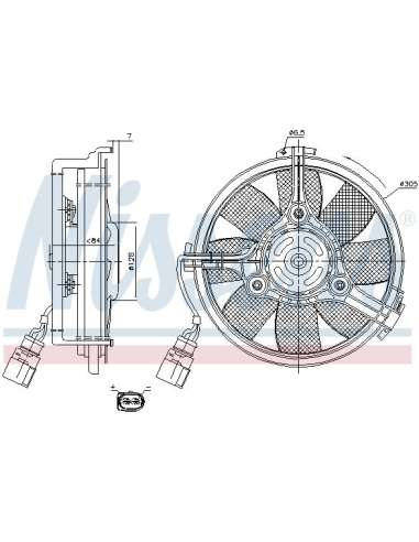 Ventilador, refrigeración del motor Nissens 85742 - NISSENS VENTILADOR AUDI A 4 /