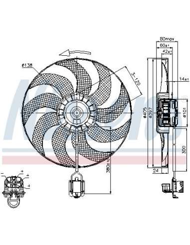 Ventilador, refrigeración del motor Nissens 85748 - NISSENS VENTILADOR OPEL ASTRA