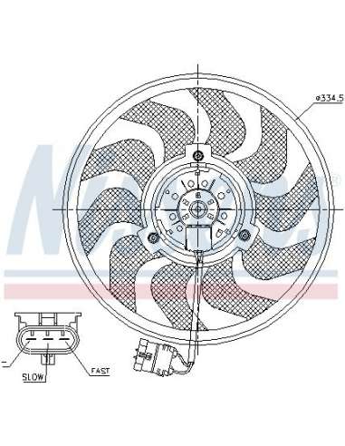 Ventilador, refrigeración del motor Nissens 85755 - NISSENS VENTILADOR OPEL ASTRA